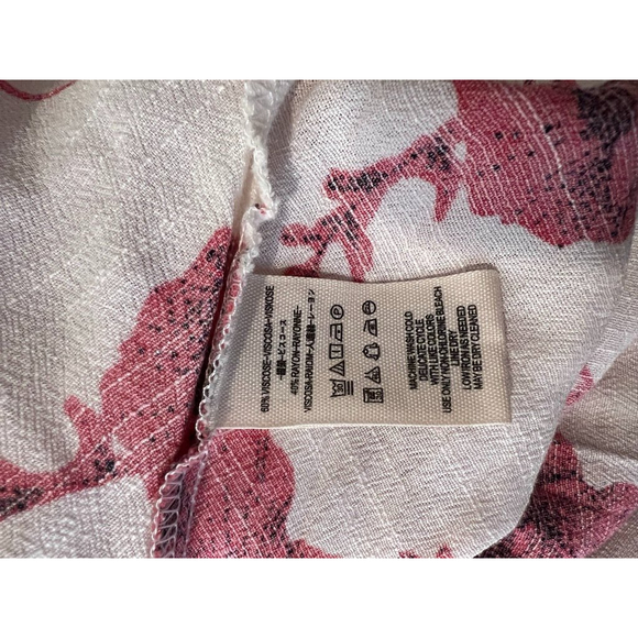 Free People French Quarter Print Wrap Pink Floral Mini Dress Size Medium - Picture 7 of 7